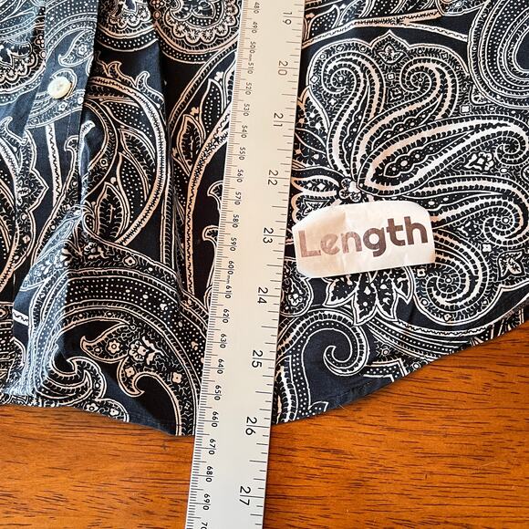 Lauren Ralph Lauren Womens‎ L Paisley Non-Iron Shirt Preppy Career Office Blouse - Picture 8 of 9